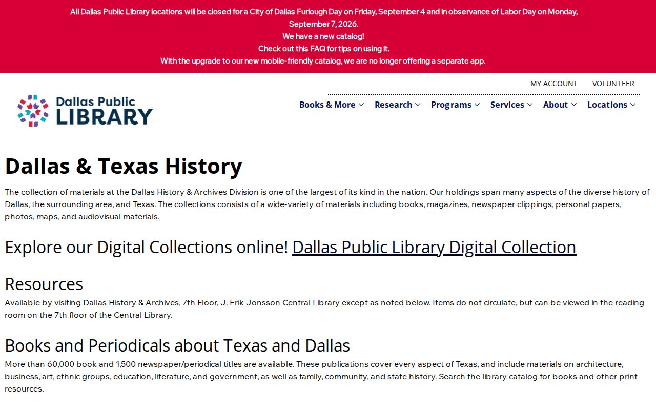 Lancaster past residents Dallas History and Archives directory collections